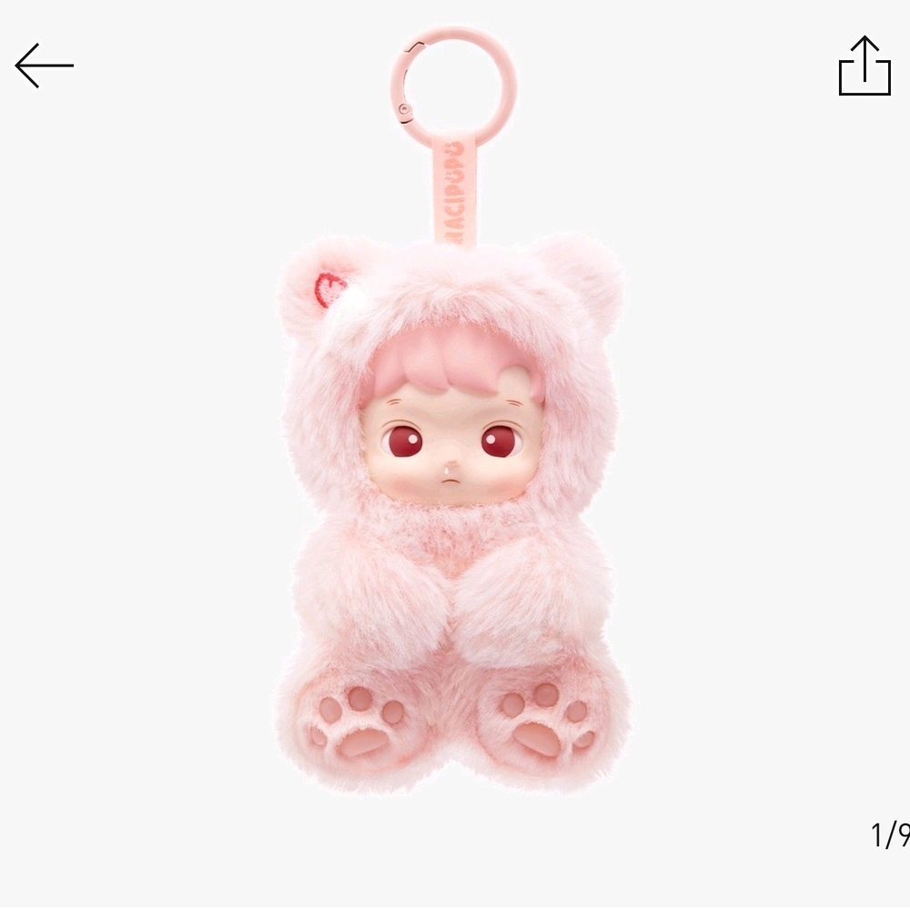 Hacipupu Peach POP MART Bear Plush Keychain